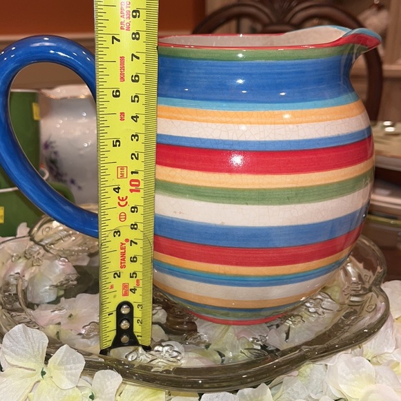 Beautiful Multi Color Porcelain Pitcher 7” 🌸 Great condition! - Picture 5 of 5